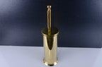 Unlacquered Brass Toilet Brush With Smooth Finish - AtlasFinest