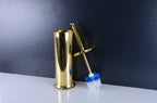 Unlacquered Brass Toilet Brush With Smooth Finish - AtlasFinest