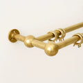 Double Brass Curtain Rod With Rings,DDP shipping - AtlasFinest