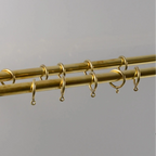 Double Brass Curtain Rod With Rings,DDP shipping - AtlasFinest