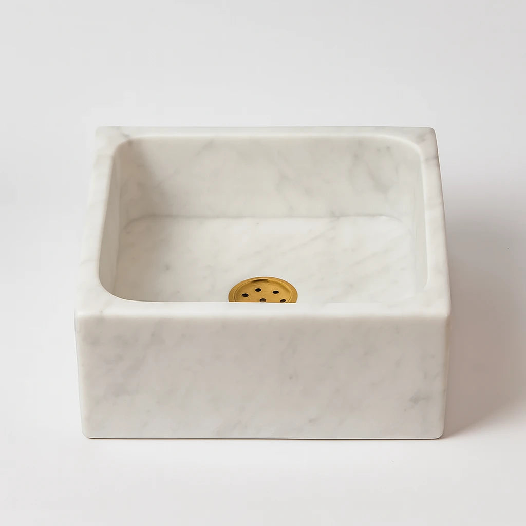 Exotic White Marble Sink