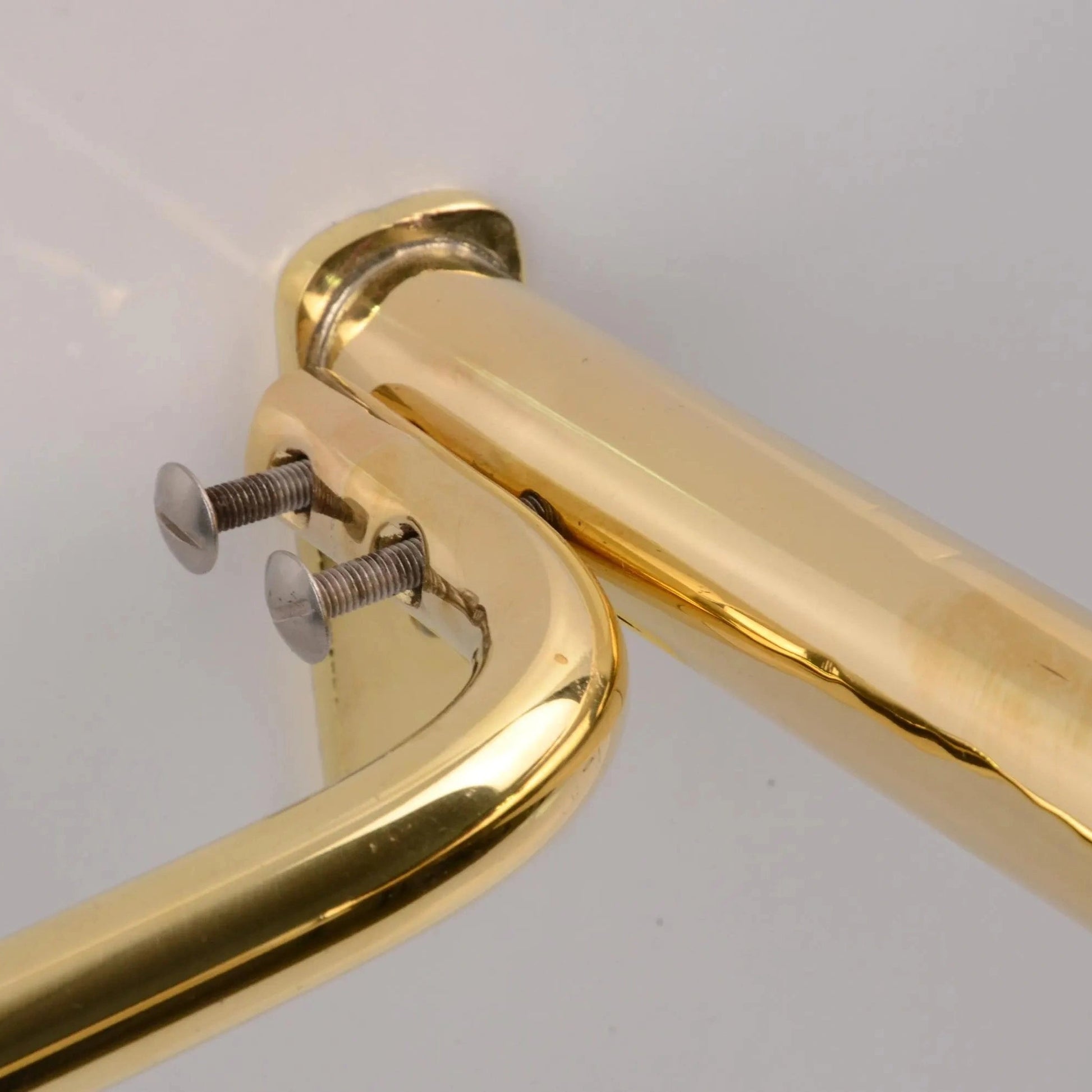 French Return Brass Double Curtain Rod With Solid Brass Rings For Drapery