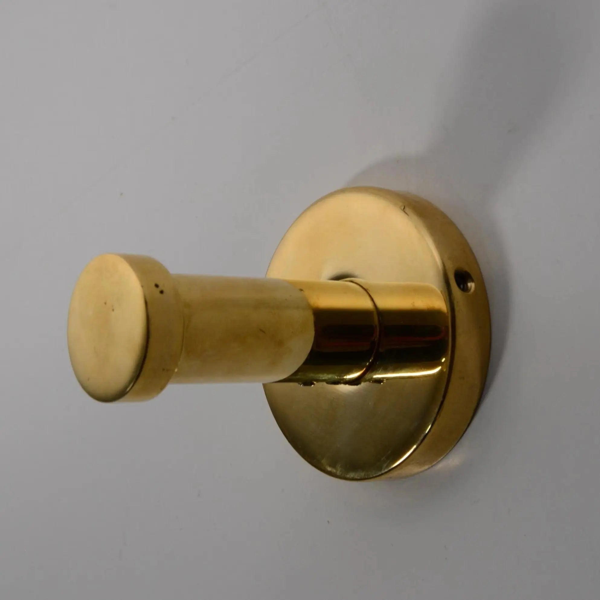 Unlacquered Brass Wall Hook – Handmade, 4” or 6” Solid Brass - AtlasFinest