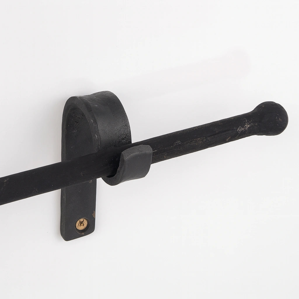 Iron curtain rods,Black wrought iron Curtain rods and Brackets . DDP Express Shipping