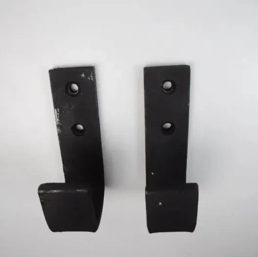Set of 2 Black Iron Hooks For Wall And Door - AtlasFinest
