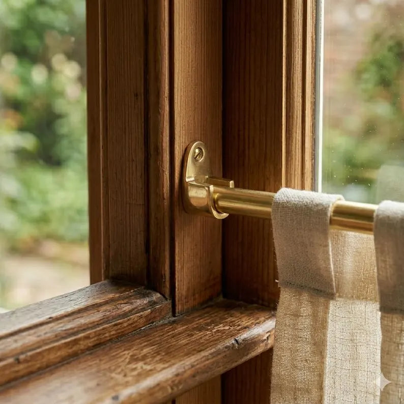 Inside Mount Cafe Curtain Rod