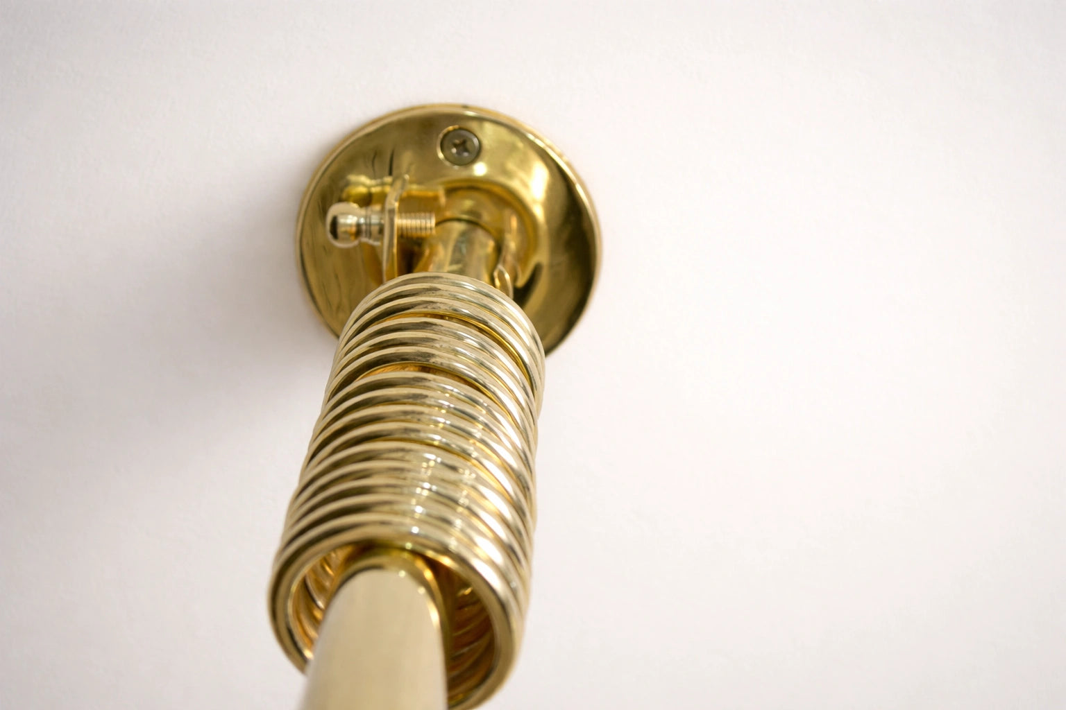 Inside mount curtain rod support