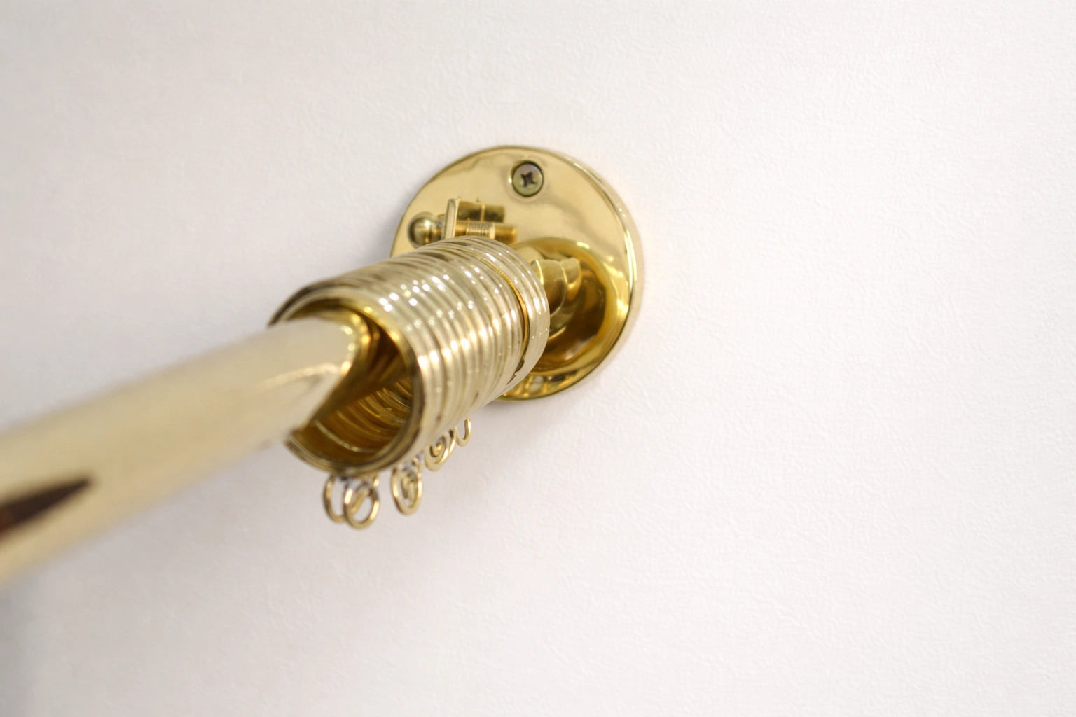 Inside mount curtain rod support