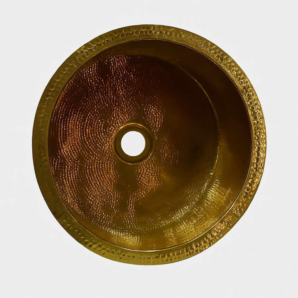 Round Brass Kitchen Sink