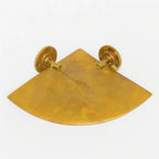 Living Finish Brass Corner Shelf, Solid Brass Shelving - AtlasFinest