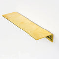Long Unlacquered Brass Floating Shelf - AtlasFinest