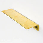 Long Unlacquered Brass Floating Shelf - AtlasFinest
