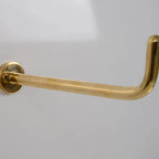 Long Unlacquered Brass Hooks With Small Backplate - AtlasFinest