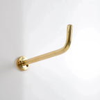 Long Unlacquered Brass Hooks With Small Backplate - AtlasFinest