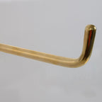 Long Unlacquered Brass Hooks With Small Backplate - AtlasFinest