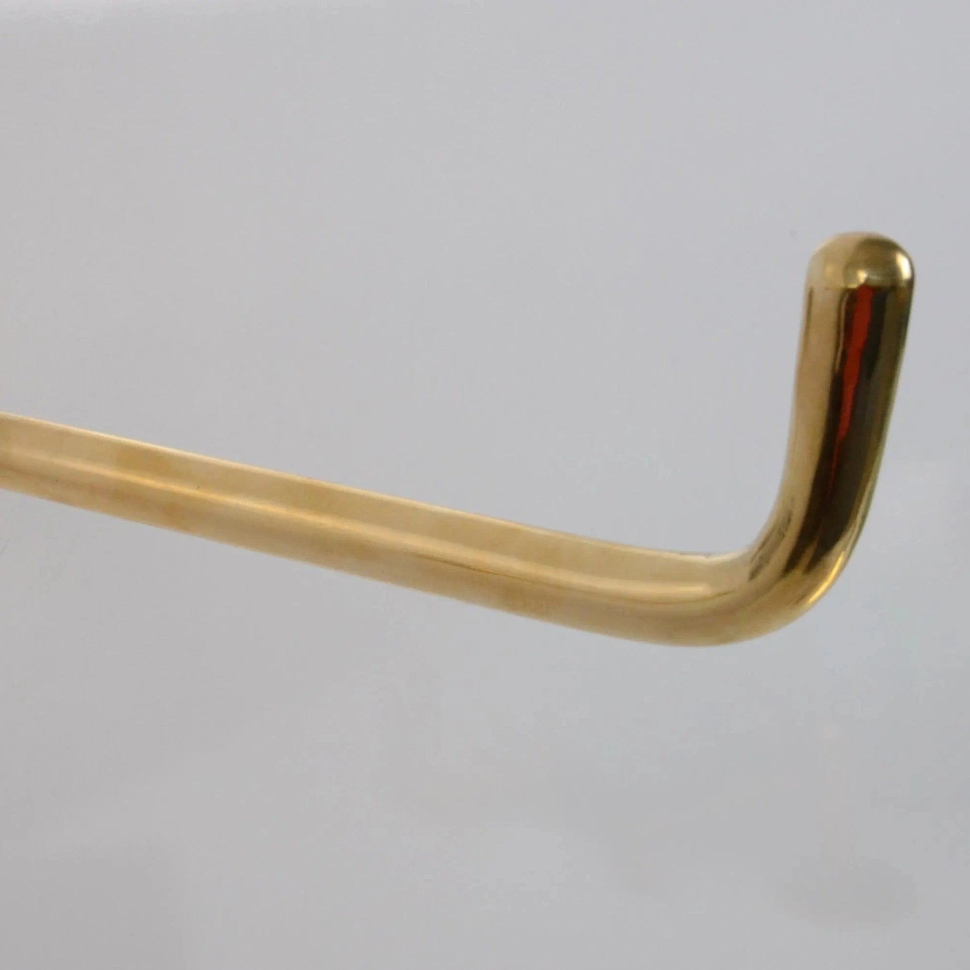 Long Unlacquered Brass Hooks With Small Backplate ATLAS FINEST
