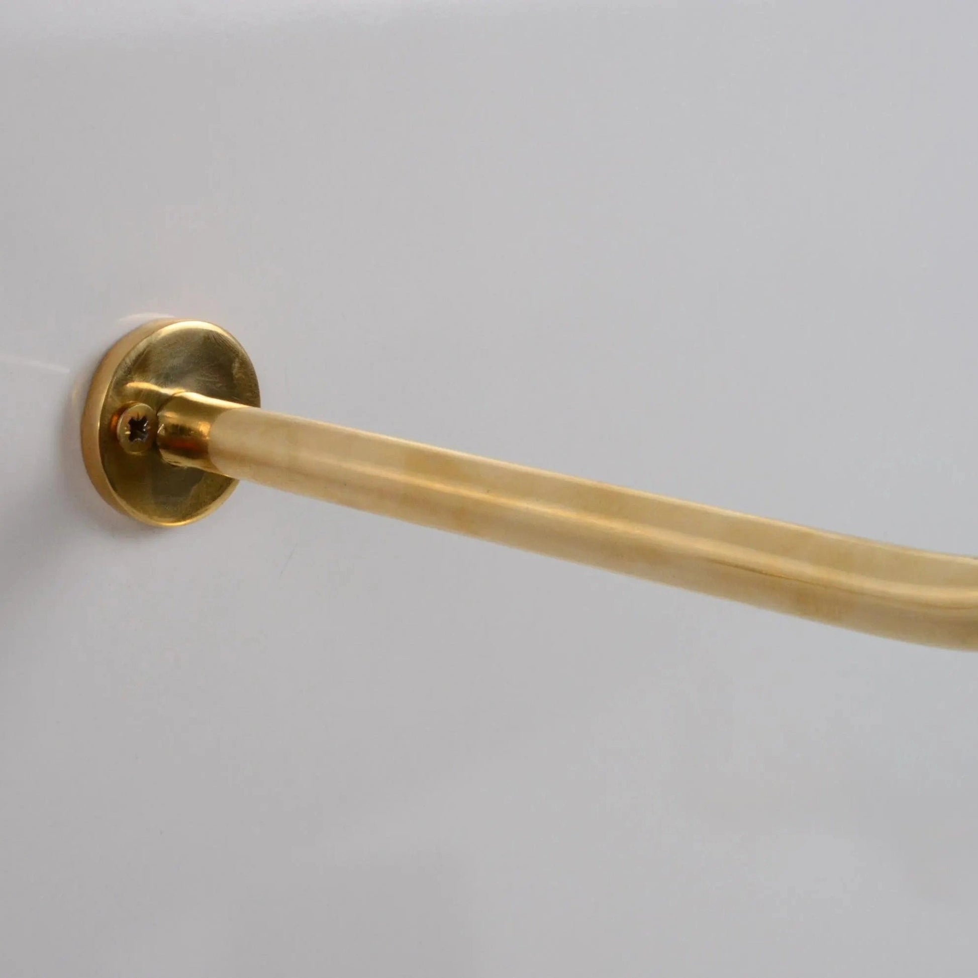Long Unlacquered Brass Hooks With Small Backplate ATLAS FINEST
