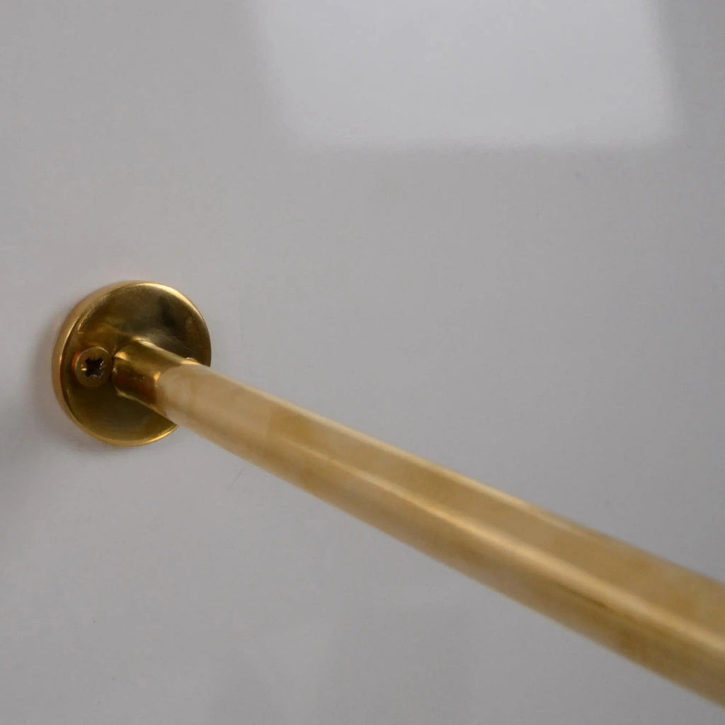 Long Unlacquered Brass Hooks With Small Backplate ATLAS FINEST
