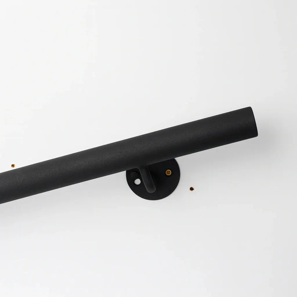 Wrought Iron Black Handrail For Stairs - AtlasFinest