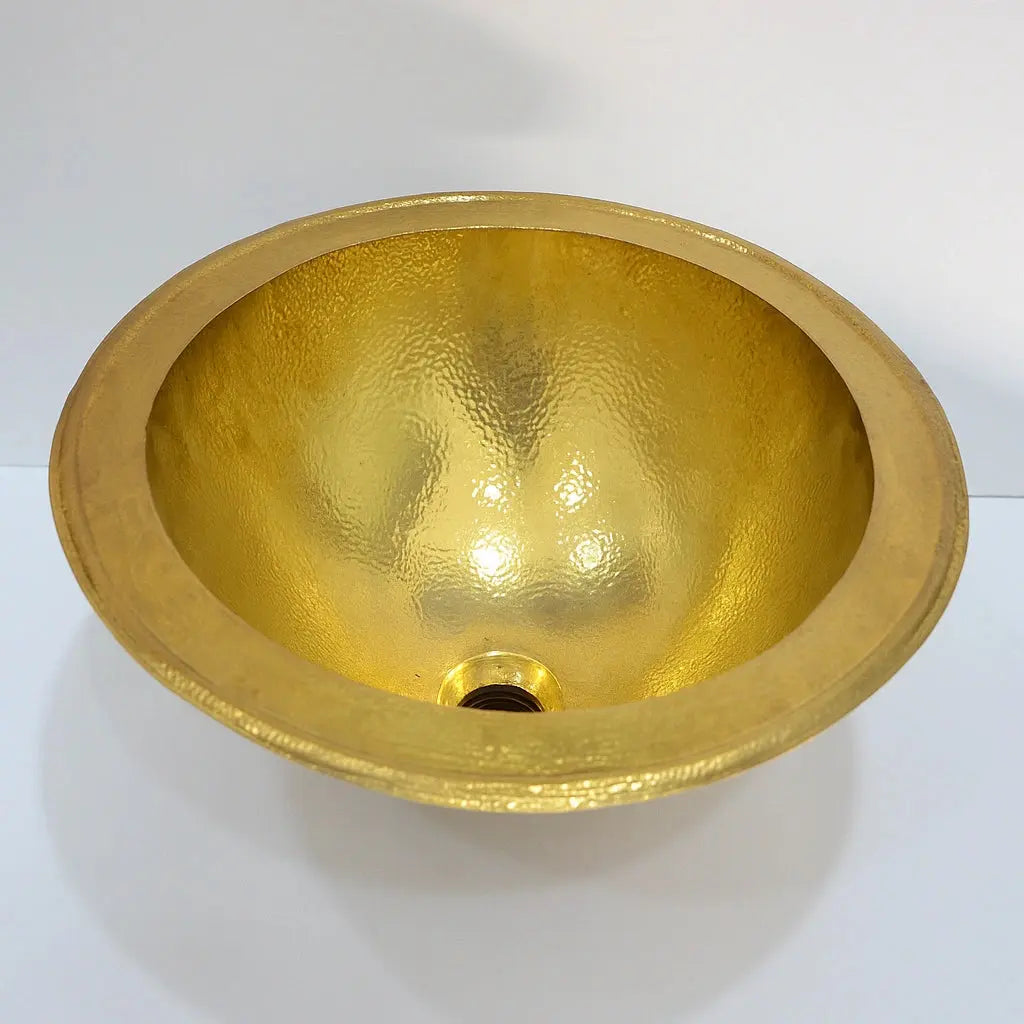 Hammered Round Brass Sink - AtlasFinest