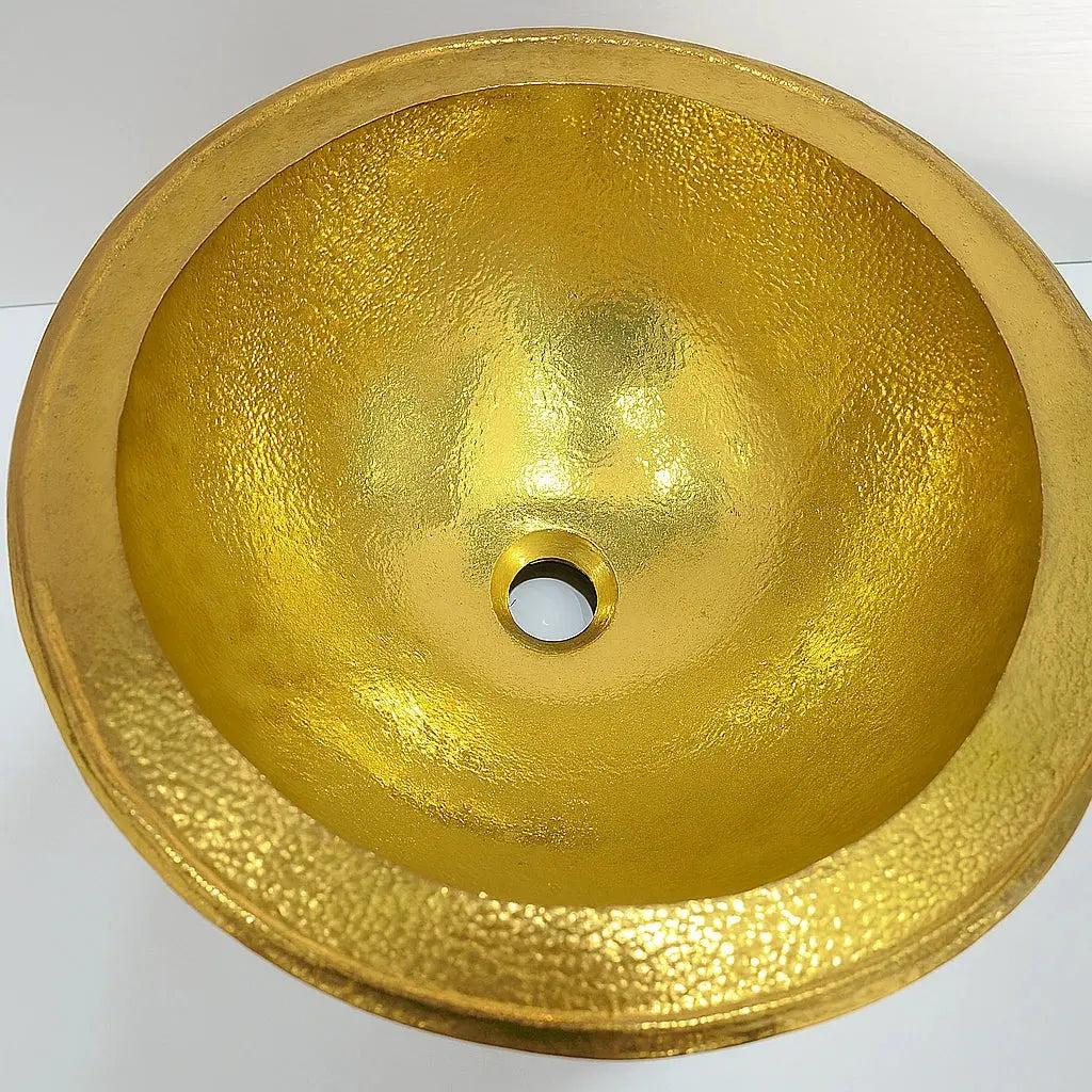 Hammered Round Brass Sink - AtlasFinest