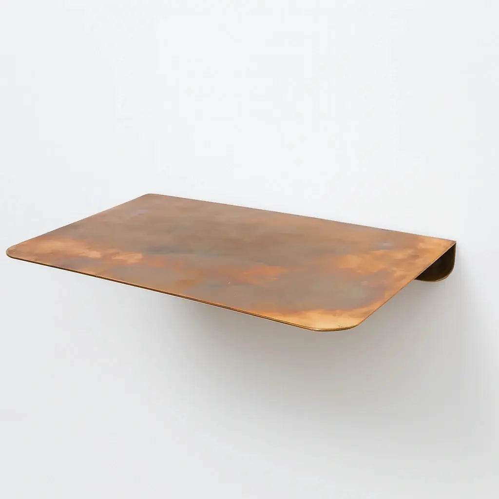 Unlacquered Brass Floating Shelf For Walls And Bathrooms - AtlasFinest