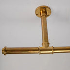 Wall Mounted Rack ,Unlacquered Brass Clothing Rod - AtlasFinest