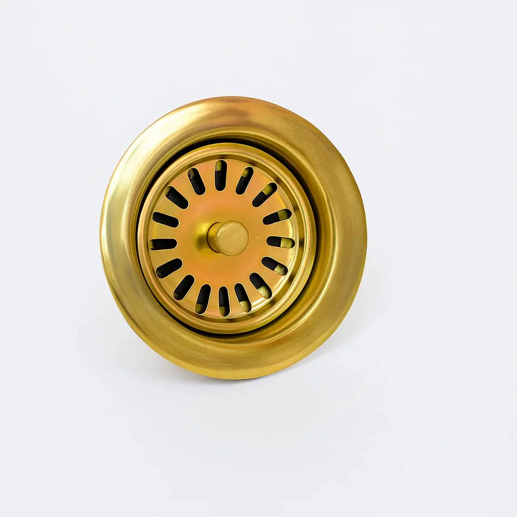 Unlacquered Brass Basket Strainer for Sinks,Unlacquered Brass Drain - AtlasFinest