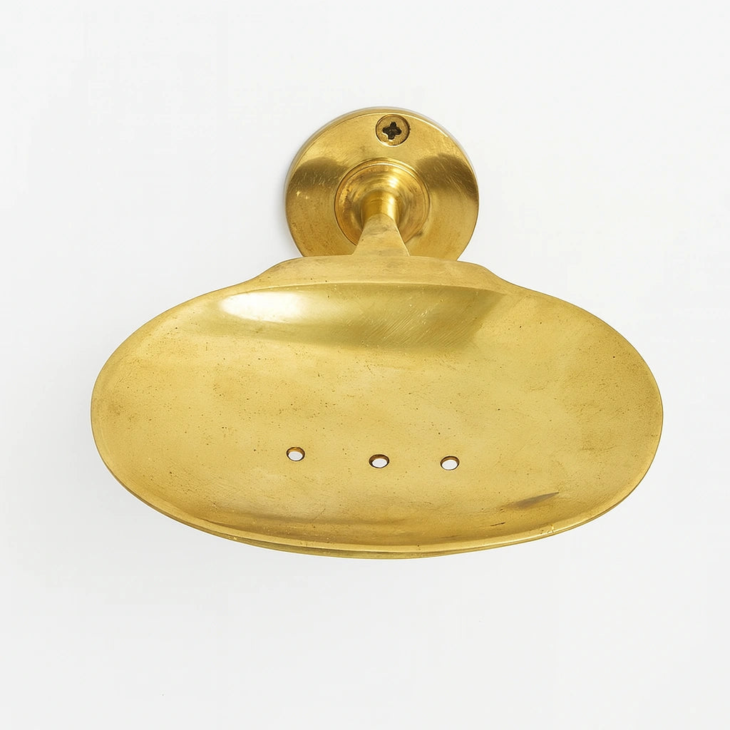 Unlacquered Brass Soap Dish