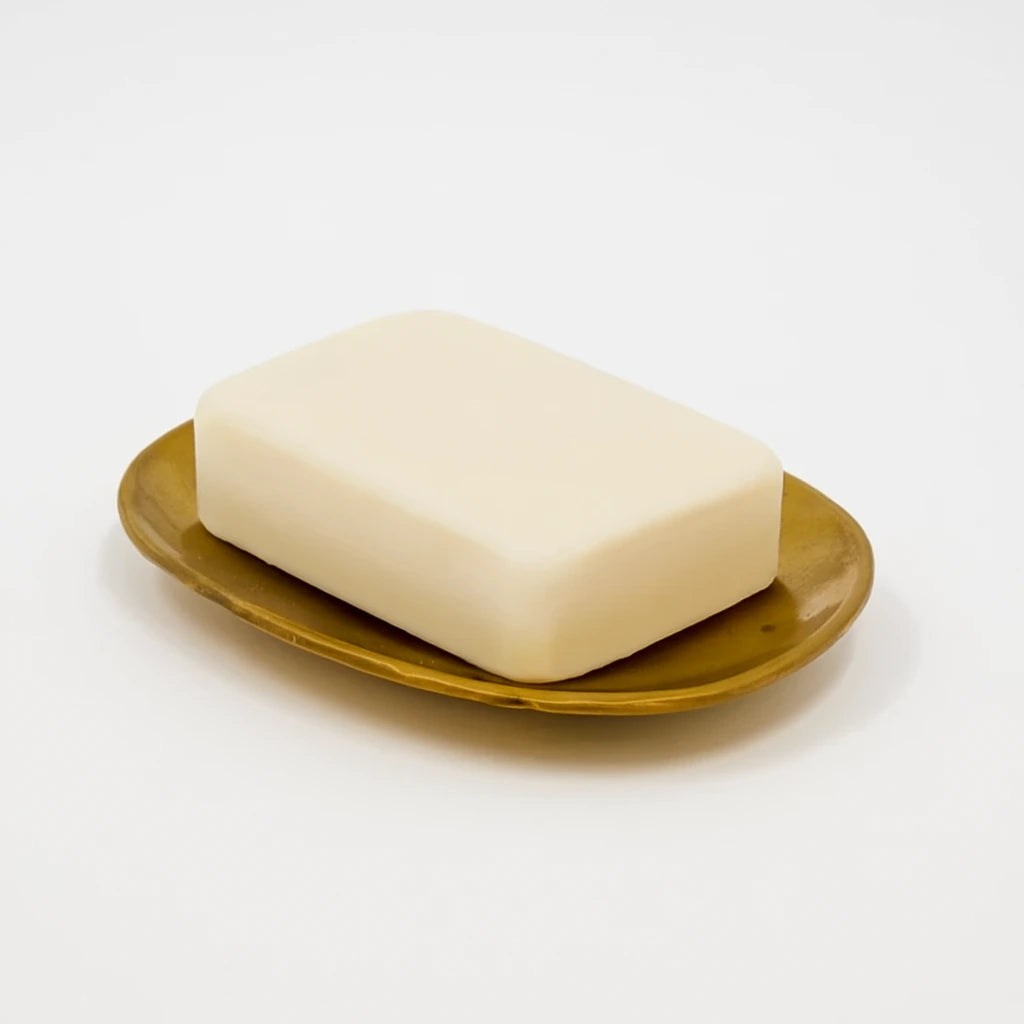 Unlacquered Brass Soap Dish, Handcrafted Soap Holder