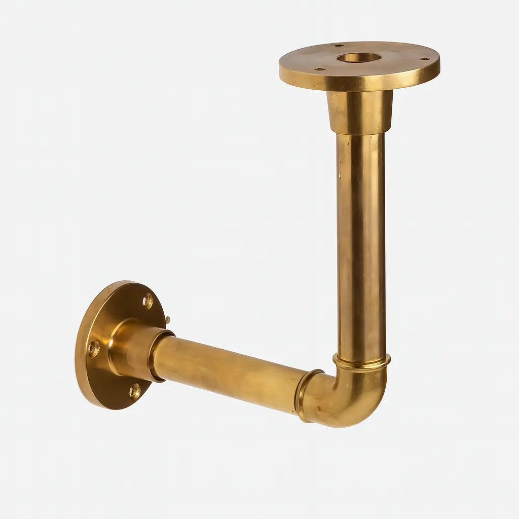 Unlacquered Brass L Shaped Brackets