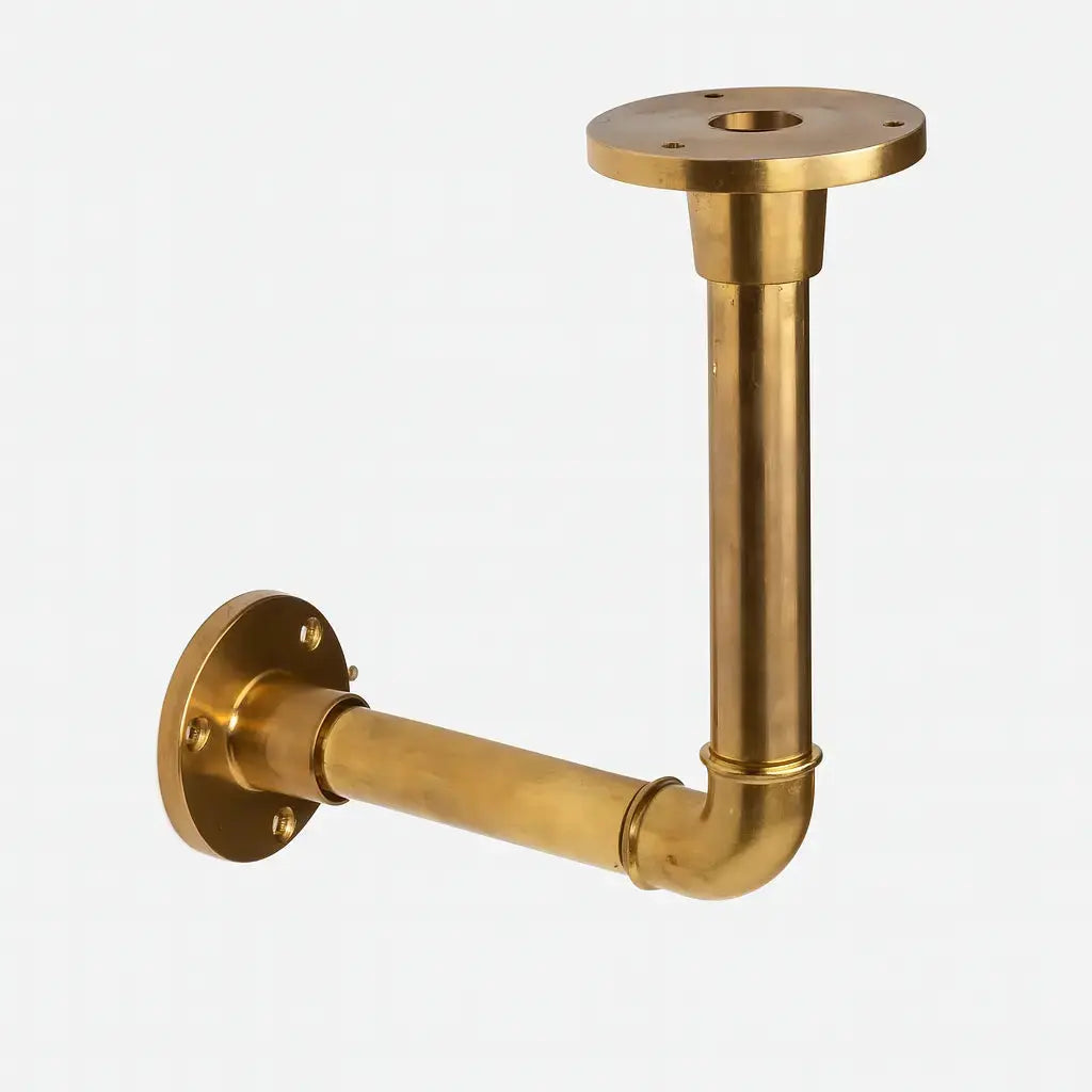 Unlacquered Brass L Shaped Brackets - AtlasFinest