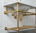 Brass Sink Console, Vintage Washstand Frame