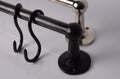 Solid Brass Pot Rail with S Hooks