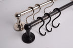 Solid Brass Pot Rail with S Hooks