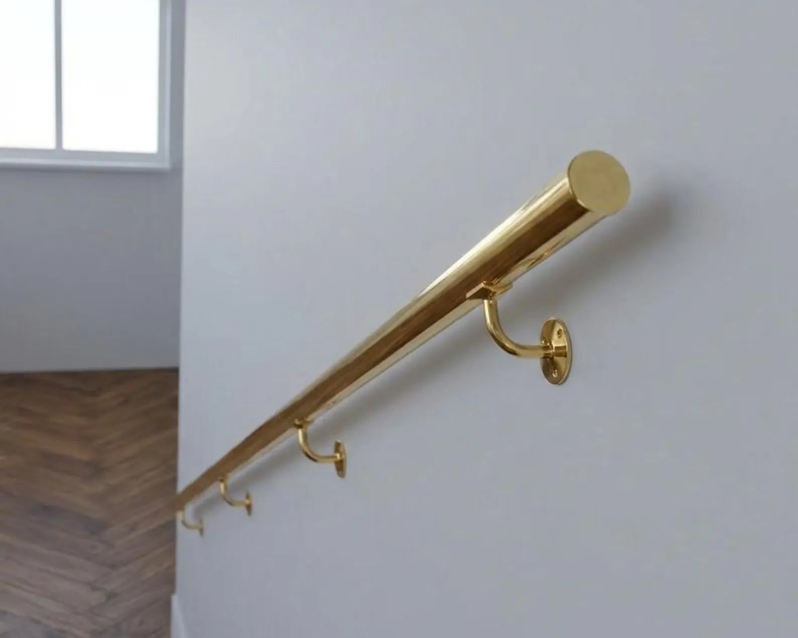 Solid Brass Stair Handrail
