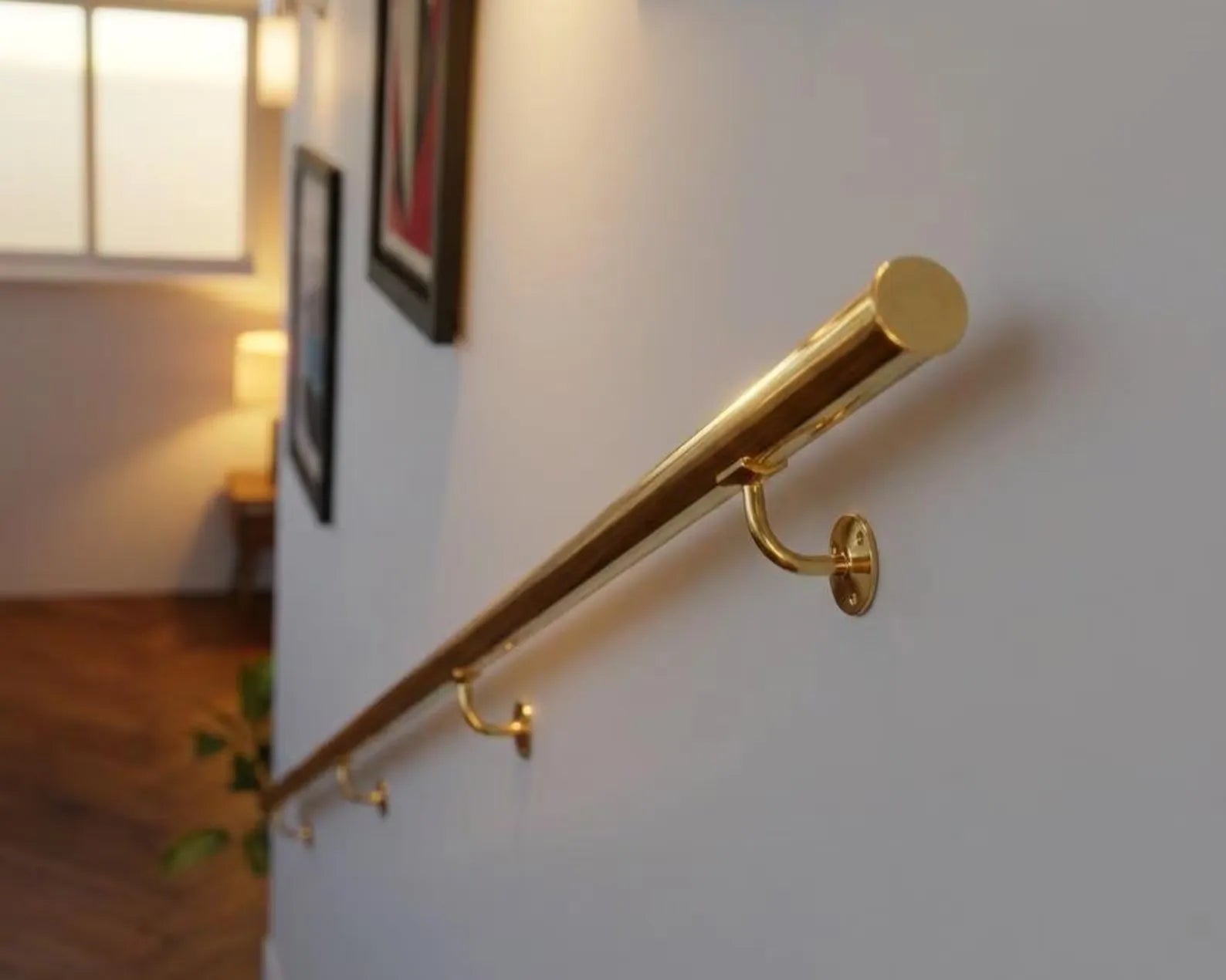 Solid Brass Stair Handrail