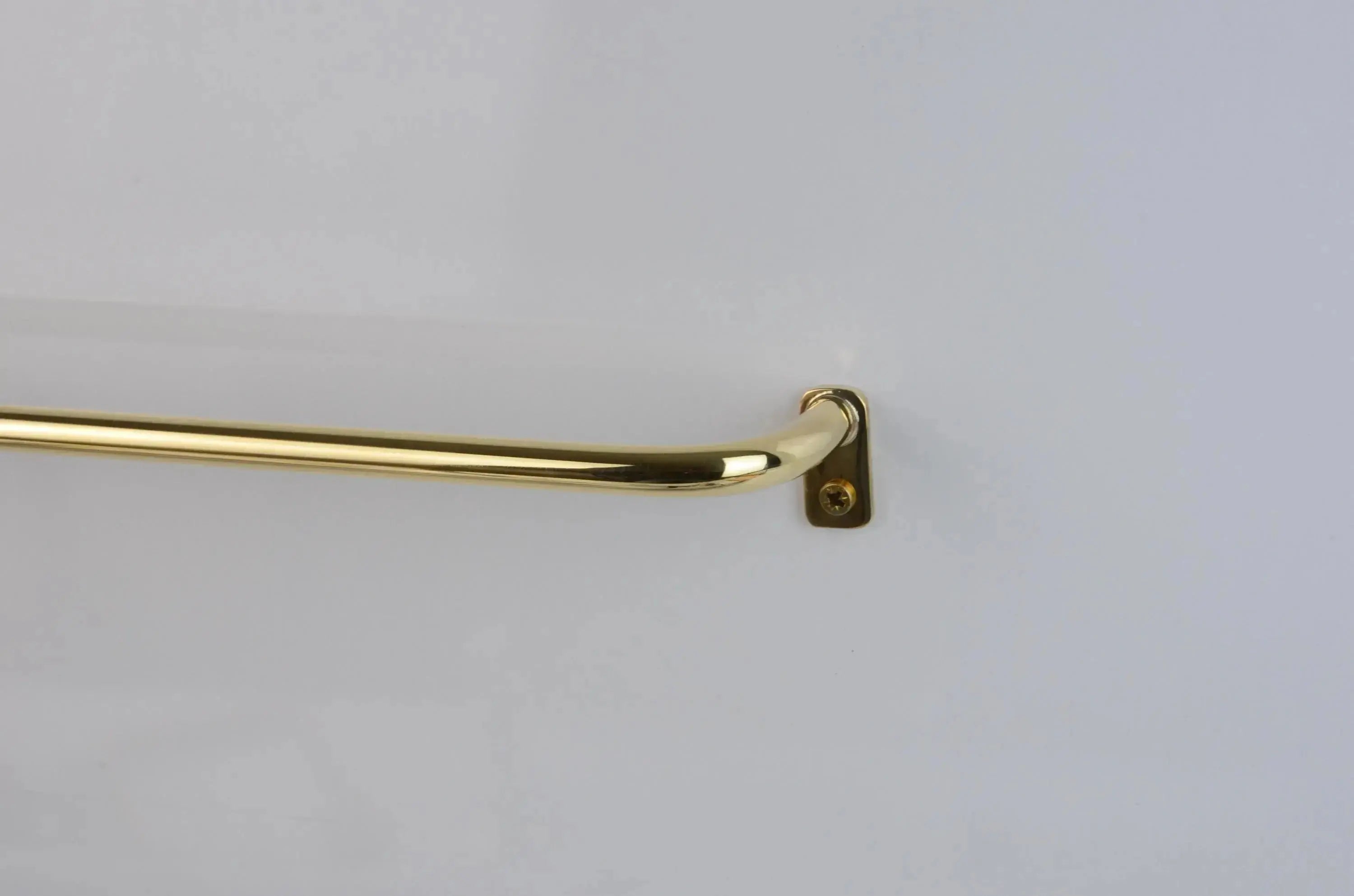 Thin Brass Cafe Curtain Rod, French Return Drapery Pole, DDP shipping - AtlasFinest