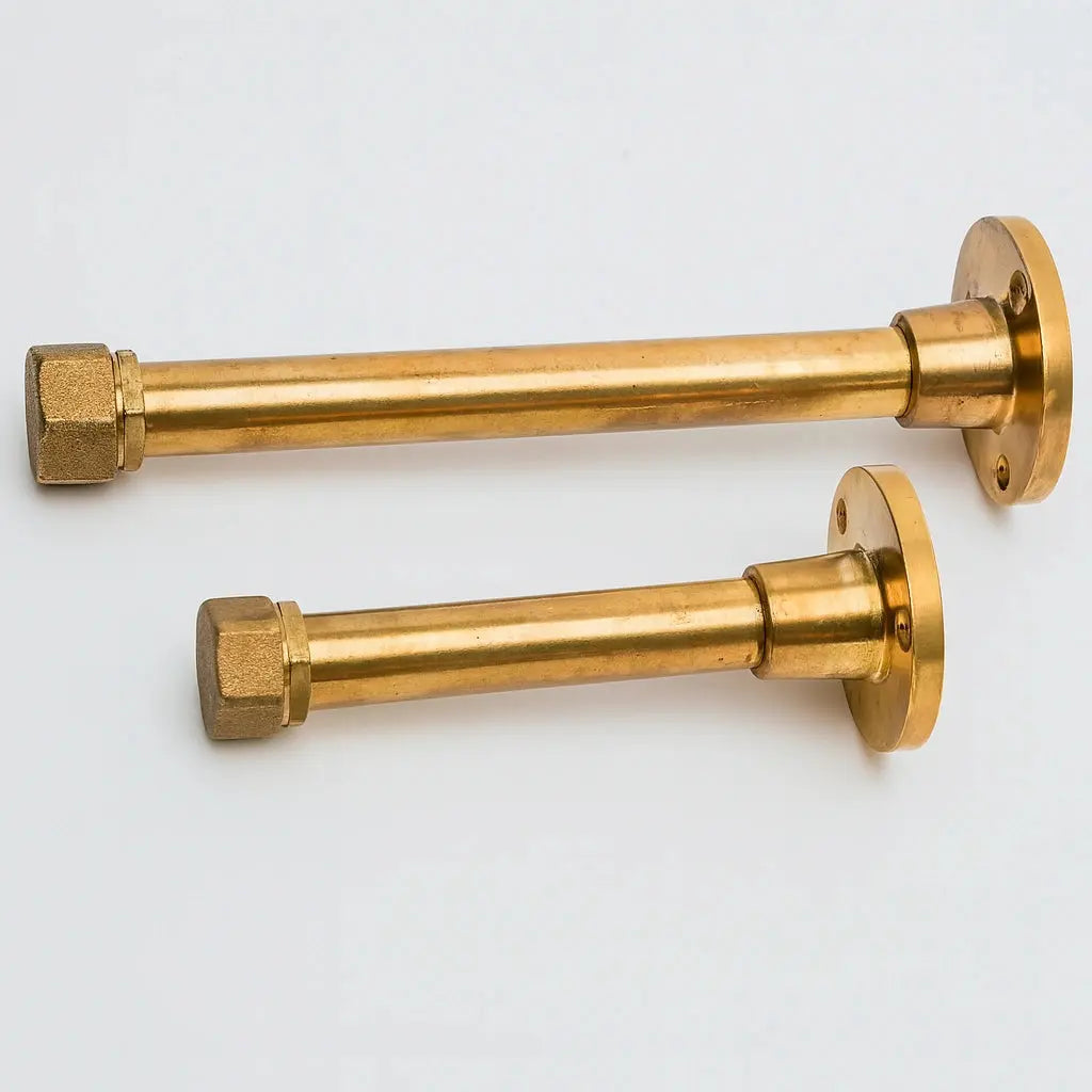 Unlacquered Brass Brackets, Floating Shelf Brackets - AtlasFinest