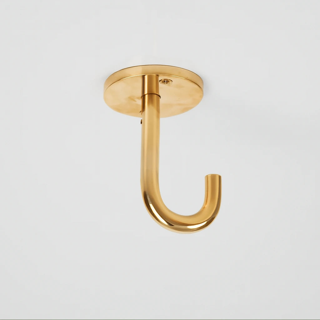 Unlacquered Brass Ceiling Hook