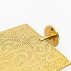 Unlacquered Brass Corner Shelf - AtlasFinest