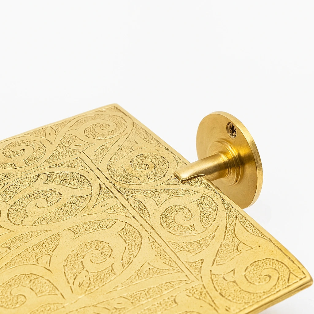 Unlacquered Brass Corner Shelf