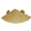 Unlacquered Brass Corner Shelf - AtlasFinest