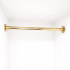 Unlacquered Brass Shower Curtain Rod With Solid Brass Rings Handcrafted Bathroom Hardware by Atlas Finest - AtlasFinest