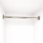 Unlacquered Brass Shower Curtain Rod With Solid Brass Rings Handcrafted Bathroom Hardware by Atlas Finest - AtlasFinest