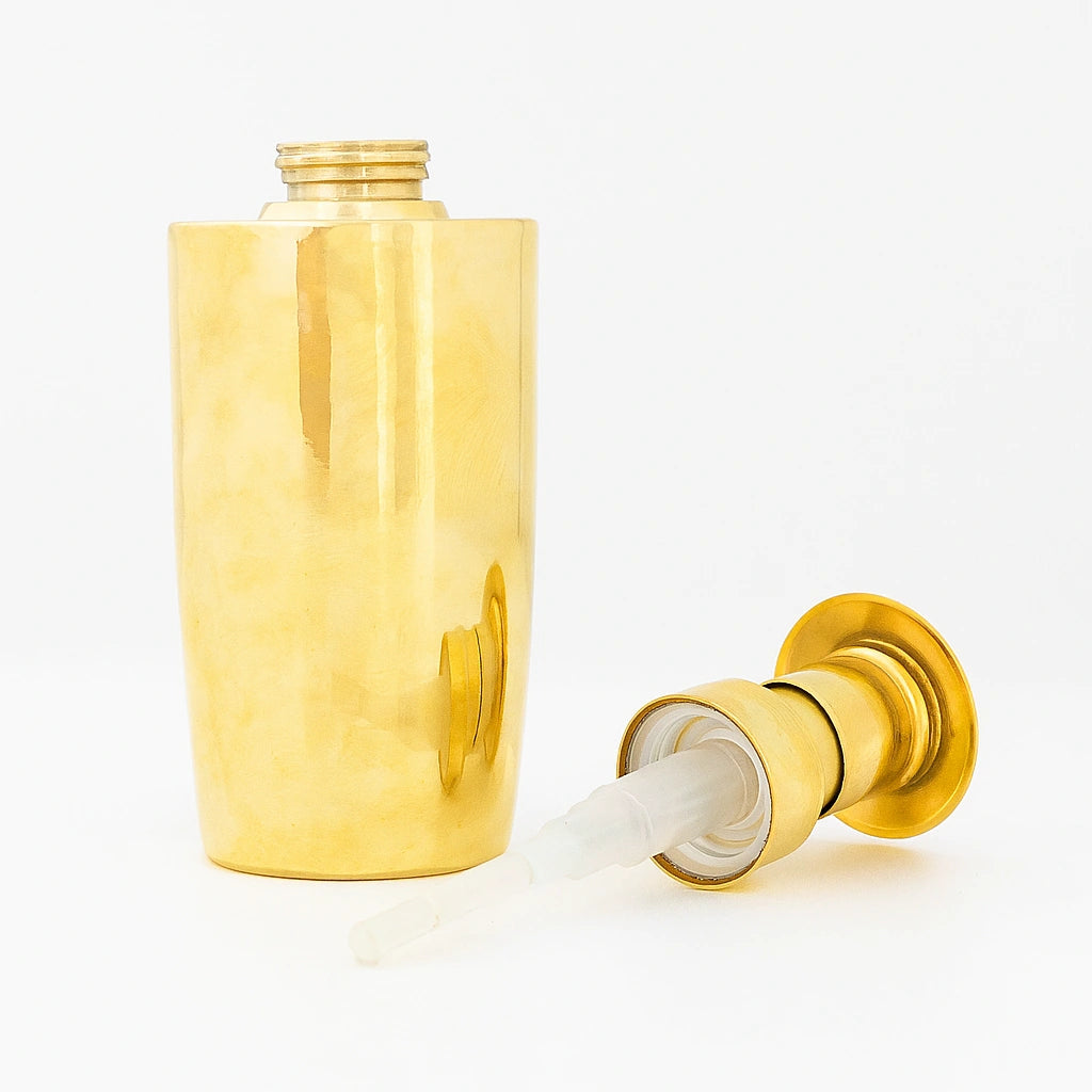 Unlacquered Brass Soap Dispenser, Dispenser Pump