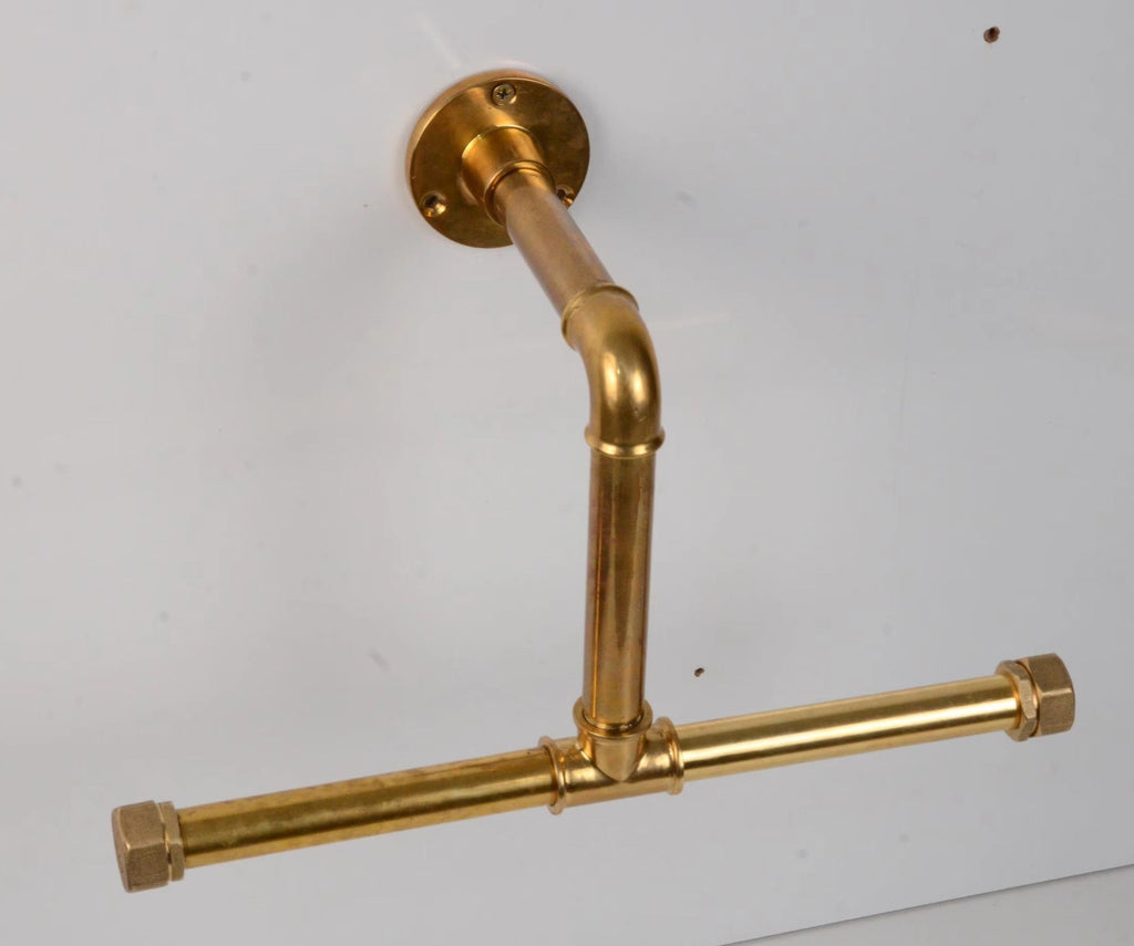 Unlacquered Brass Clothes Rack