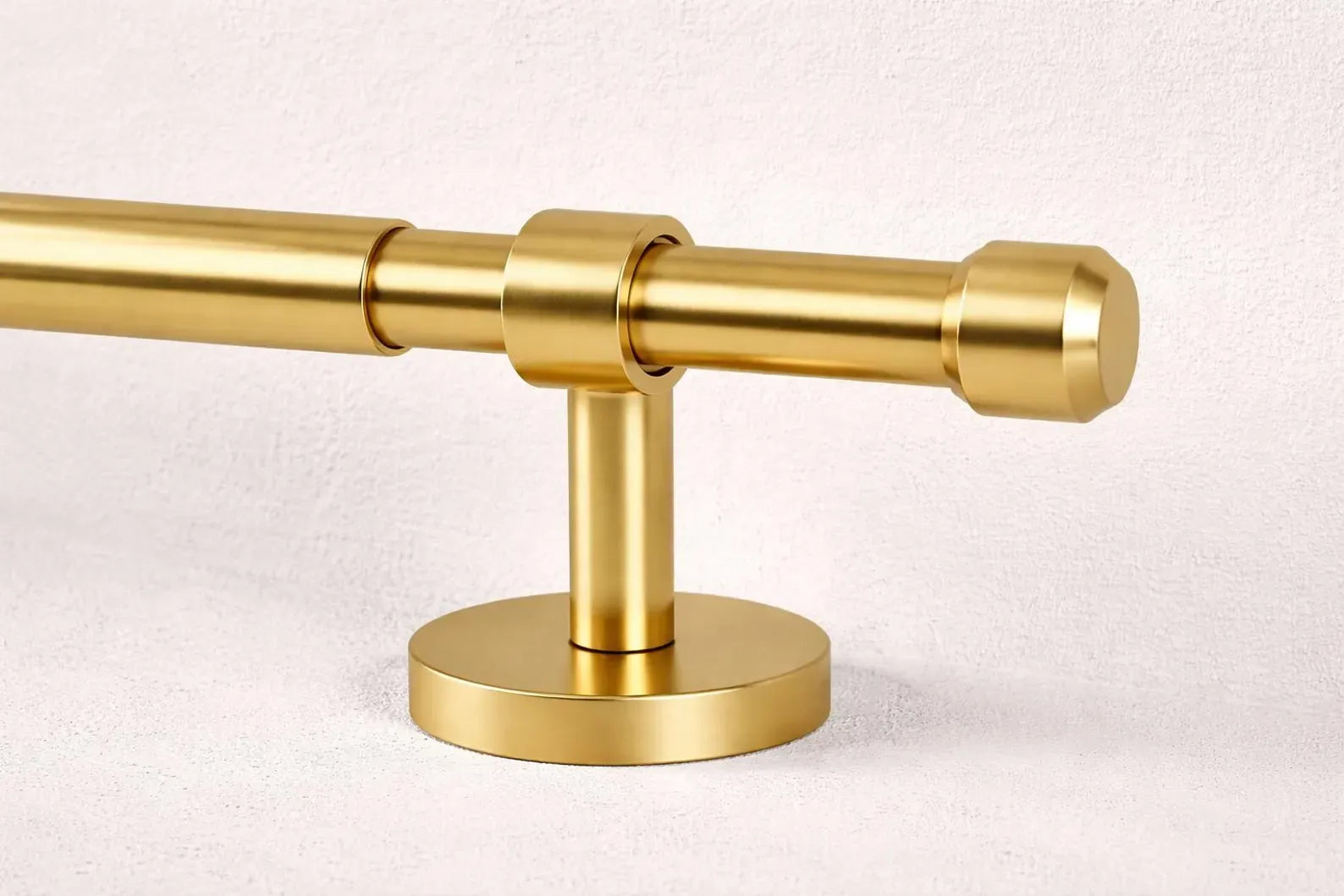  Unlacquered Brass Curtain Rod , Hidden Screw Brackets