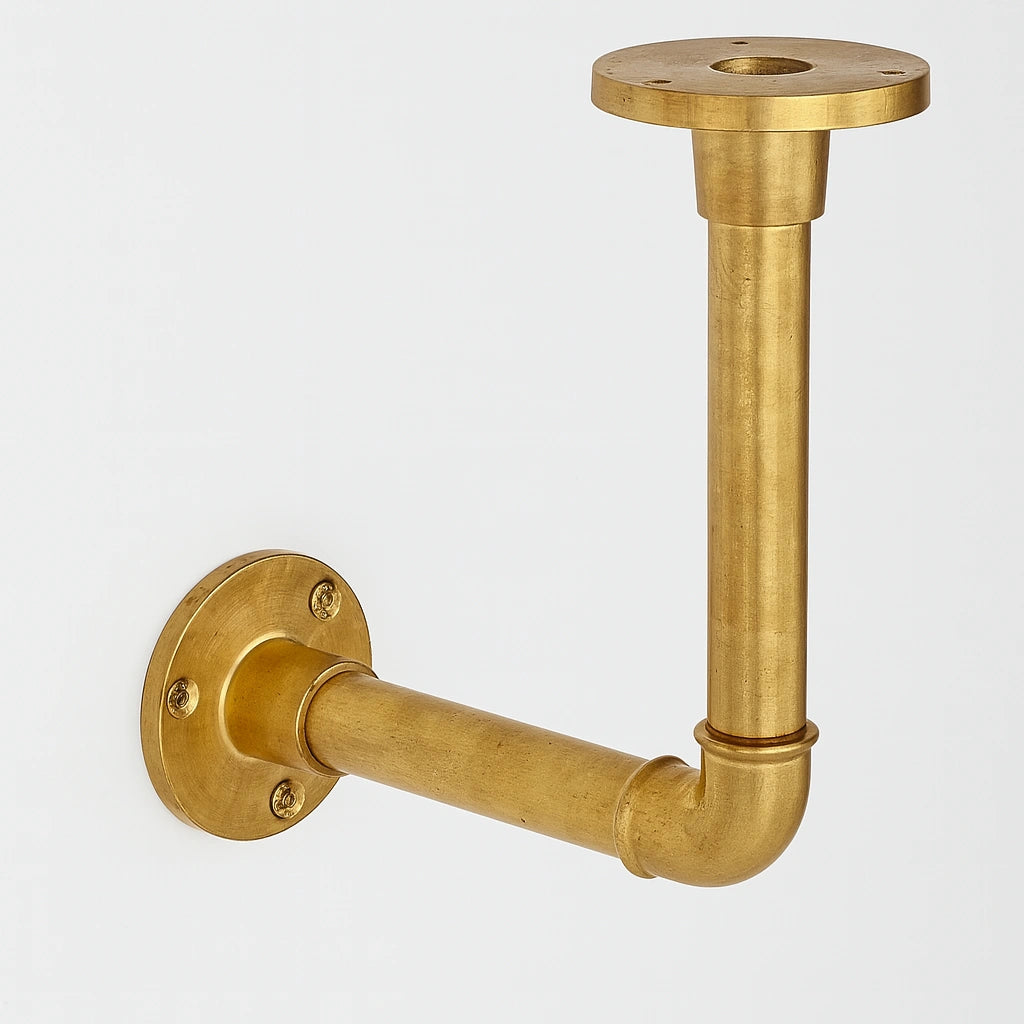Unlacquered Brass L Shaped Brackets