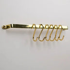 Flat Unlacquered Brass Pot Rack with S-Hooks - AtlasFinest